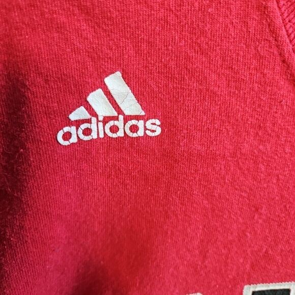 Adidas Men's Bulls NBA Lg Tshirt Basketball red cotton Hinrich #12 - Picture 4 of 12